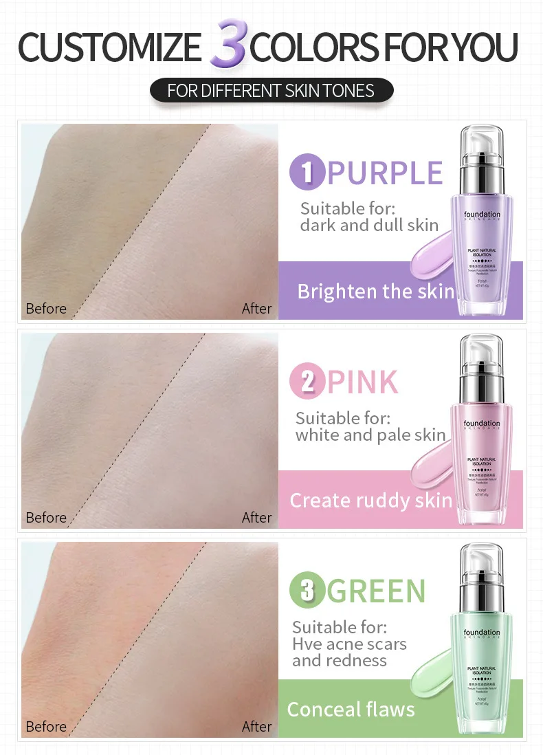 

Seamless Concealer Makeup Liquid Foundation Face Corrector Foundation Suitable For Dark Dry Skin Waterproof Lasting Make-up