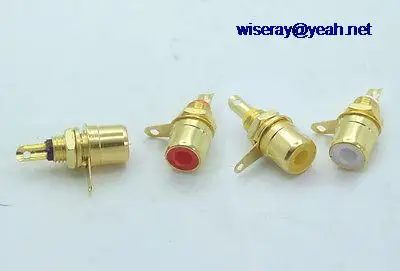 

DHL/EMS 1000PCS Gold plated 4 color RCA Female Socket Chassis Panel Mount for Audio Video-A7