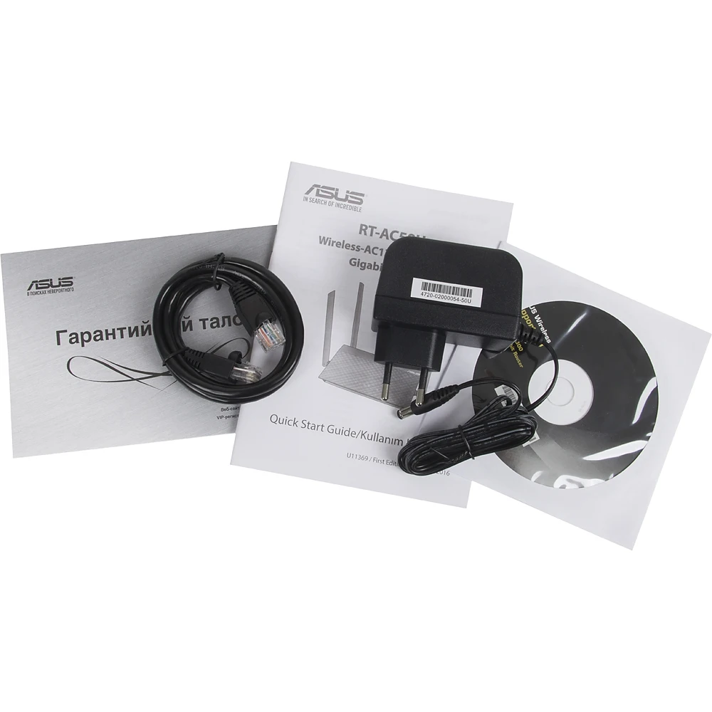 Роутер беспроводной Asus RT-AC58U AC1300 10/100/1000BASE-TX/4G ready черный