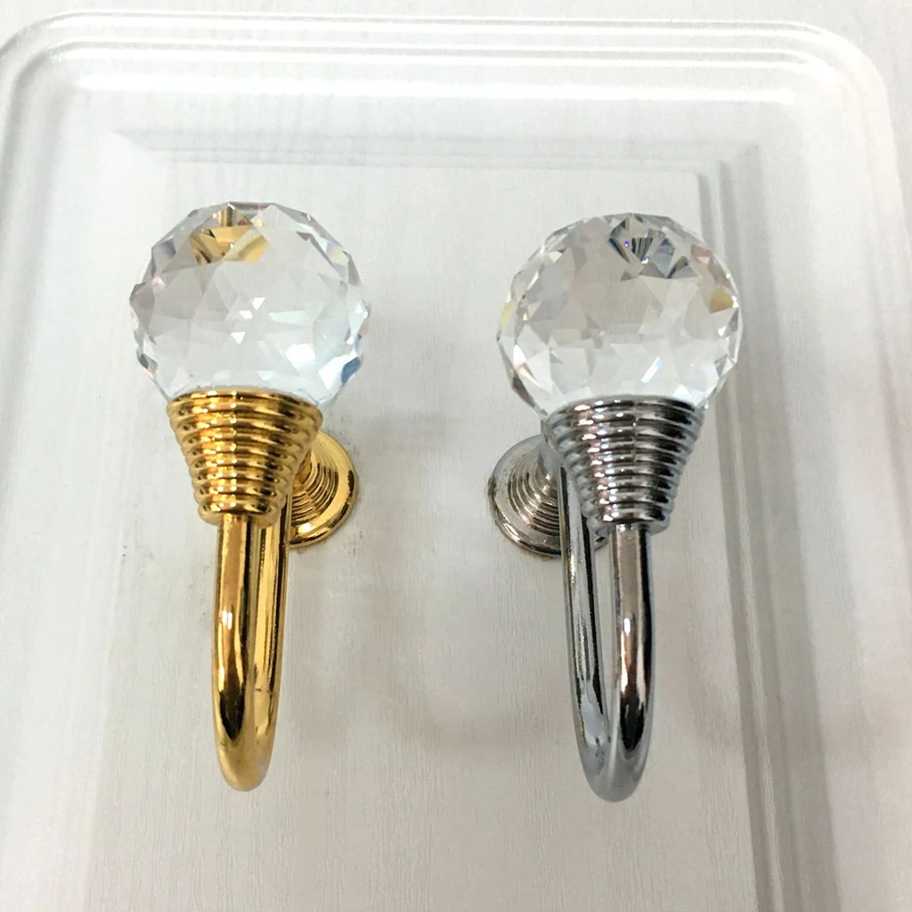 Alloy Crystal Curtain Hold Backs Tie Back Wall Hook Holder Hanger 3 Pattern