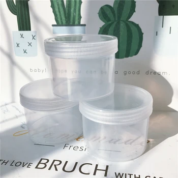 

Happy Monkey 20pcs/Lot Slime Box Containers 200ml New Plastic Storage Box For Fluffy Cloud Clear Crystal Slime Clay In Stock