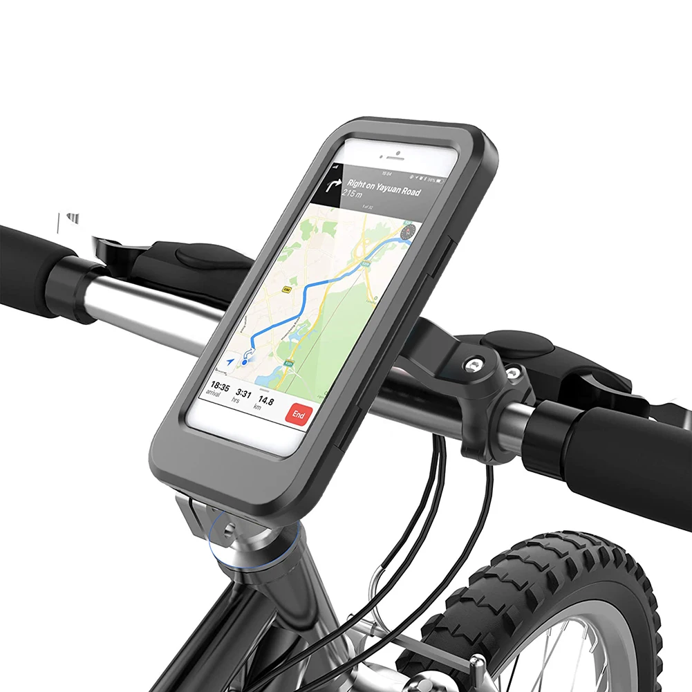 Universal Waterproof Bicycle Phone Holder Bike Motorcycle Handlebar Mobile Phone Stand Mount