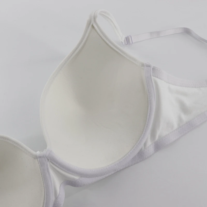Xiushiren Unpadded Large Size Bras for Women Underwire Unconvertible Push Up Brassiere Soild Color Back Closure Cotton Underwear