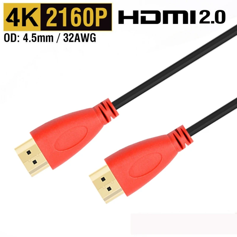 

Cord For Laptop PC DVD Player 4k High Definition Connector Cable For HDMI 1/1.8/3 Meters HDMI To HDMI Cable Converter Adapter