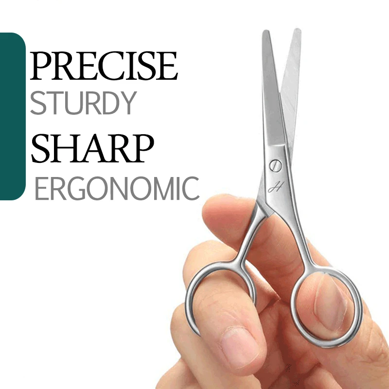 Small Scissors Eyebrow Scissors Professional Small Ear Nose Hair Scissors,  Curved and Safety Sharp Tip Grooming Beauty Tools - AliExpress