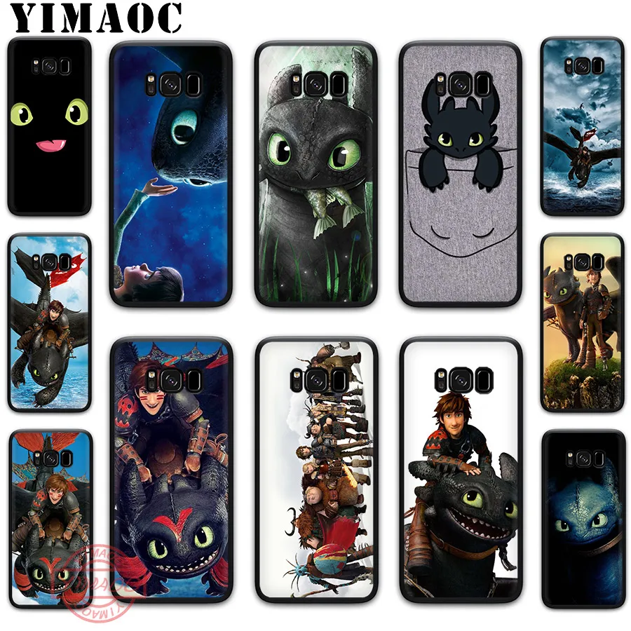 Мягкий чехол YIMAOC Беззубик с рисунком дракона для Samsung J4 A20E A70S A51 A71 A81 A91 J6 Prime J8 2018 J7