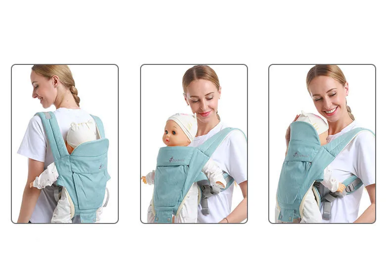 Breathable Baby Carrier Infant Baby Hipseat Sling Front Facing Kangaroo Ergonomic Baby Wrap Carrier Backpack for All Seasons