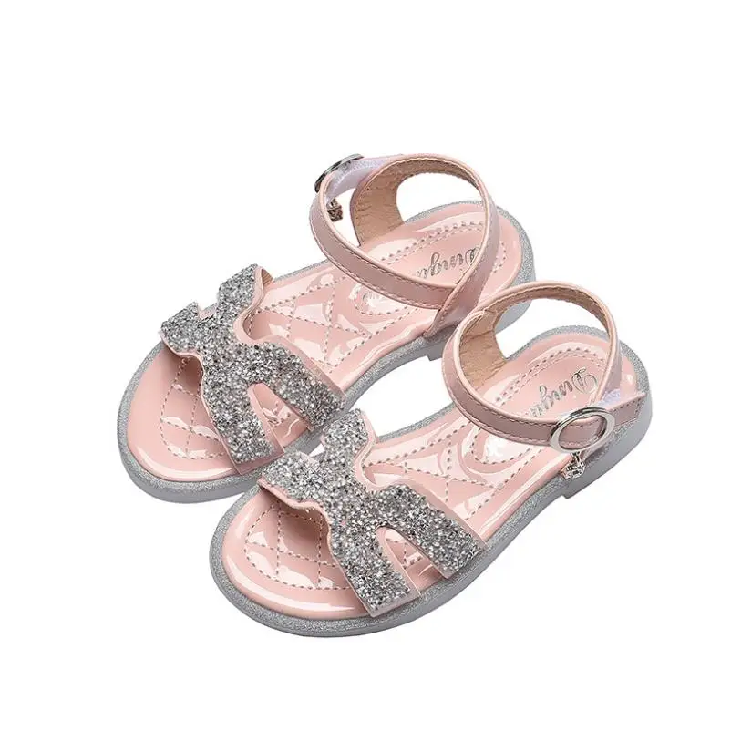 

Summer Girls Sandals Princess Kids Beach Shoes Rhinestone Crystal Bling Children Sandals For Toddlers Little Girl Big Kids