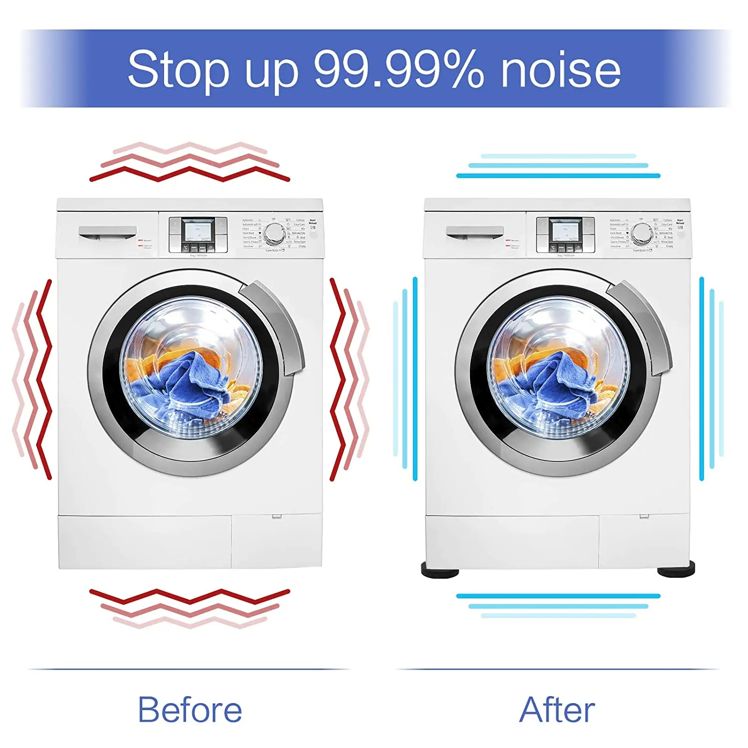 Washing Machine Pads Anti Vibration Pads 4Pcs Equipment Pads Shock Absorbing EVA Mats Vibration Isolation Mats for Dryer Treadmill