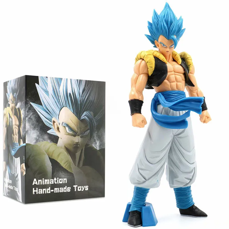 

Anime Dragon Ball Z Gogeta Action Figures Super Saiyan Grandista Blue Gogeta Goku Toys Model PVC Collectible ROS DBZ Doll 32cm