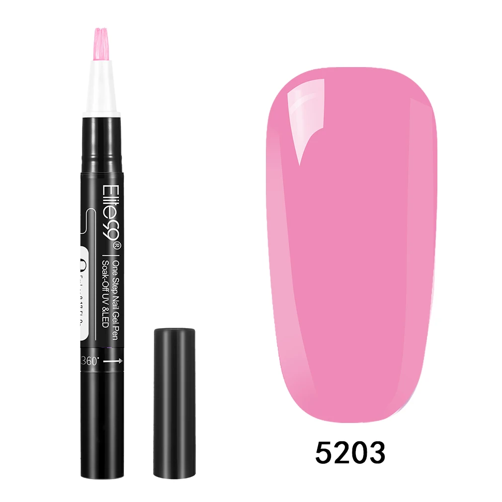 Elite99, 5 мл, ручка для дизайна ногтей, чистый цвет, Гель-лак, карандаш, впитываемый, один шаг, гелевая ручка для ногтей, простая в использовании, УФ-лак для ногтей - Color: 5203