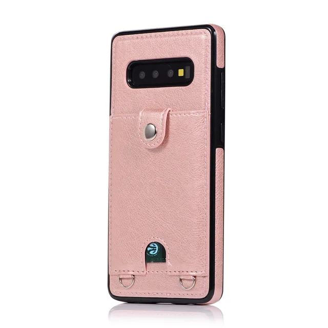 Чехол для samsung S10E S9 S8 плюс S7 Edge кожаный чехол-футляр для телефона карточный ремешок через плечо на длинной цепочке Fundas для Примечание 10 Plus, 8, 9 - Цвет: D