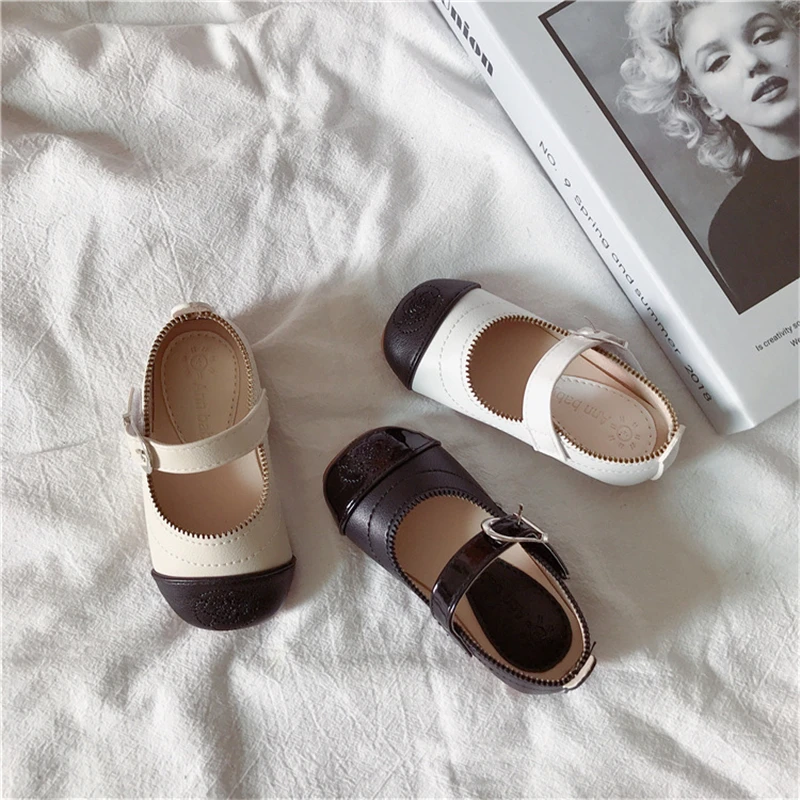 

Baby Soft Leather Shoes 1-6 Years Spring Autumn Toddler Girls Mary Janes Soft Sole Shoes Kids Princess Dress Shoes Size 21-30
