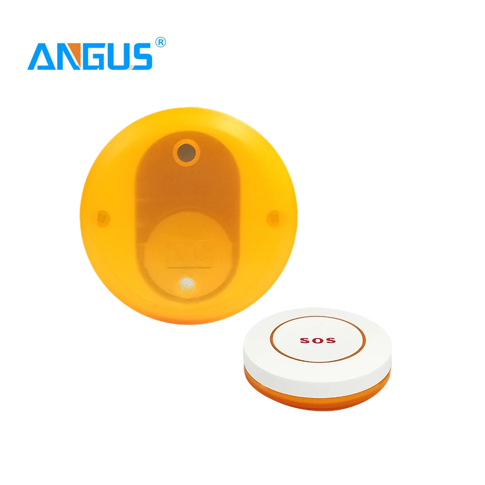 Angus Wireless SOS Button for Emergencies Smart Call For Help Security Panic Emergency Button with 433MHz Home Alarm System