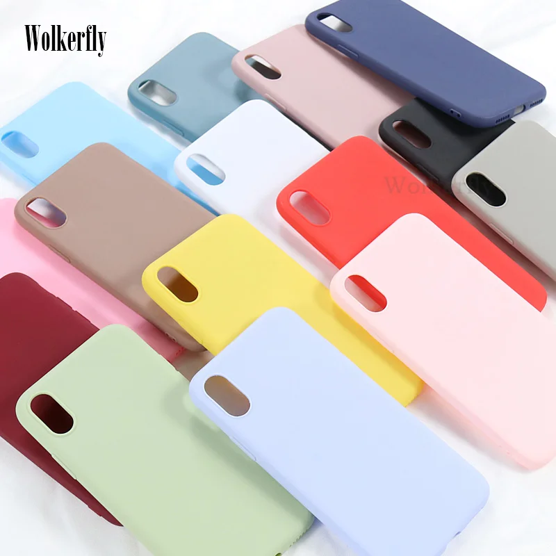 

Candy Color Silicone Case for Samsung Galaxy A10 A10E A20 A20E A30 A40 A50 A60 A70 A80 2019 A7 S10 5G S9 Plus S10e Soft Cover