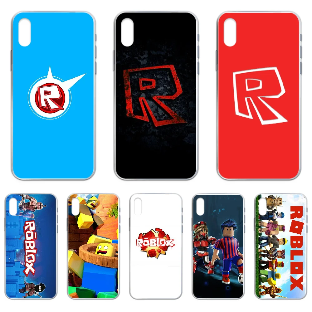 

game Robloxes Phone Case cover For iphone 4 4S 5 5C 5S 6 6S PLUS 7 8 X XR XS 11 PRO SE 2020 MAX transparent hoesjes pretty back