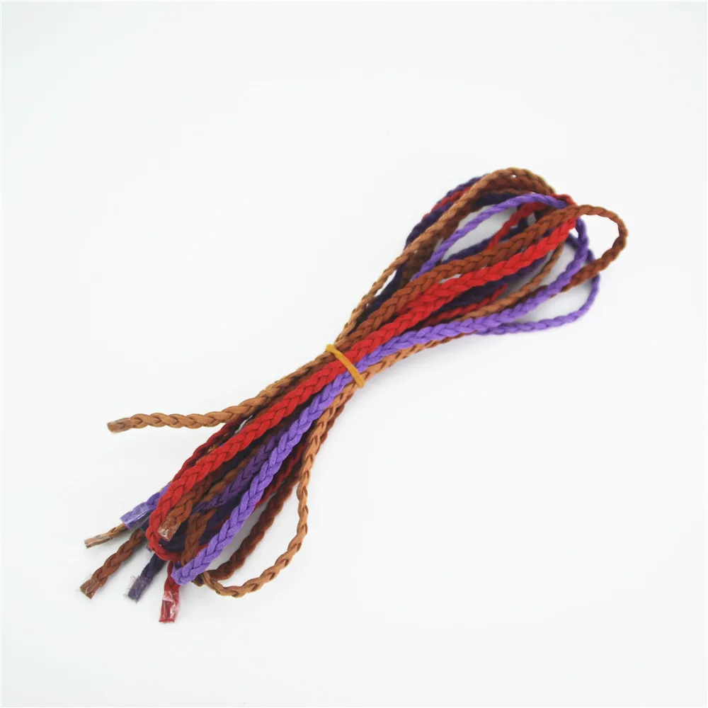Faux Suede Cord 5meters/lot Faux Suede Leather Braided Beading Cord Rope Thread DIY Accessories 16color for choose ds234