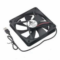 Gdstime – ventilateur de refroidissement pour boîtier d'ordinateur, 5V DC, USB 14025, 14cm, 140x140x25mm, 140MM, 1 pièce 