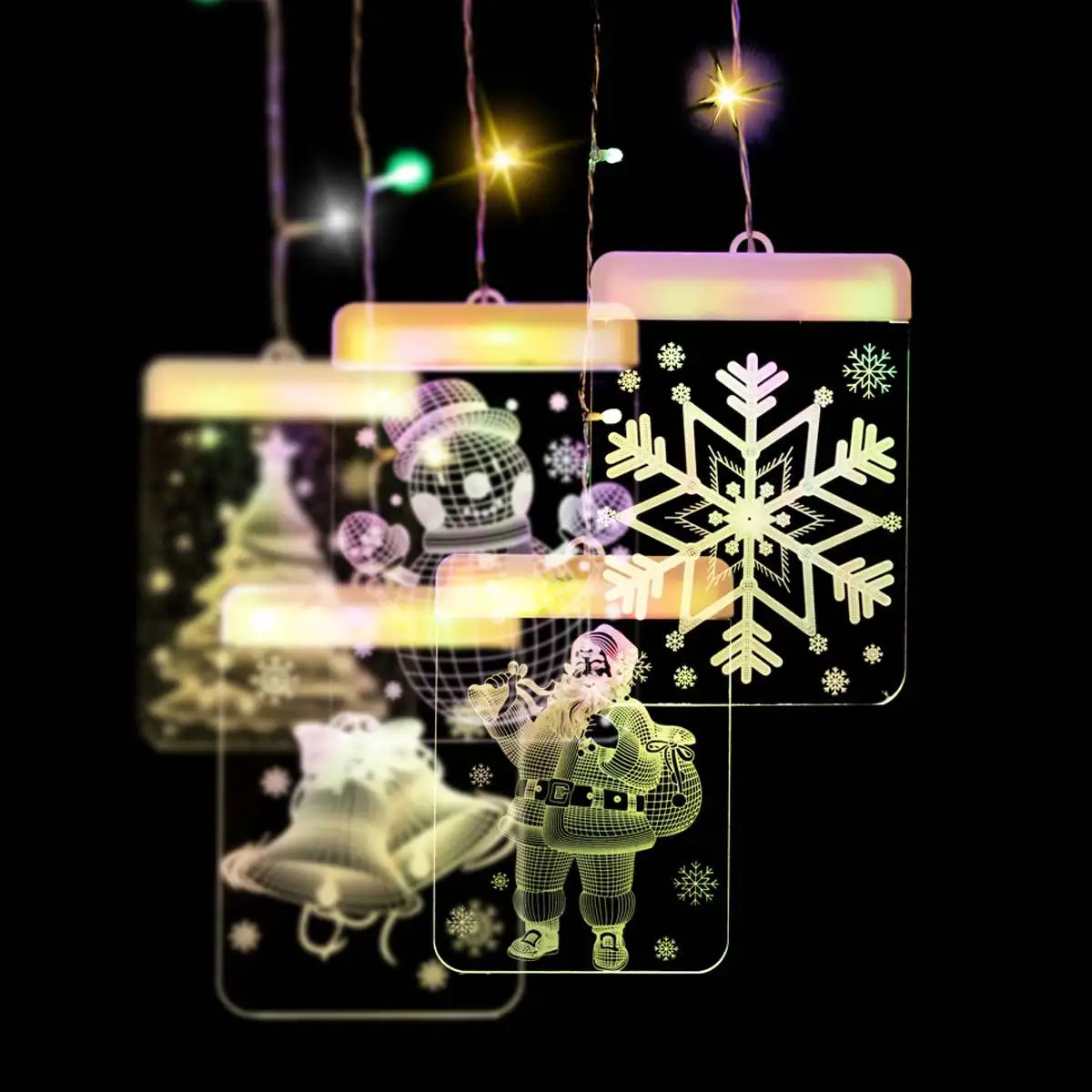 Christmas Decoration-Lamp Curtain-Light USB Colorful Warm White LED Star Light String Fairy-String-Lights