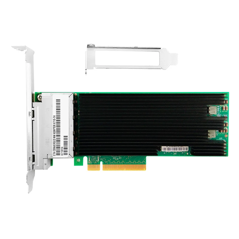 X710 T4 Ethernet конвергентный сетевой адаптер 10G PCIe Quad port Intel XL710BM1 RJ45 медь|Сетевые карты|