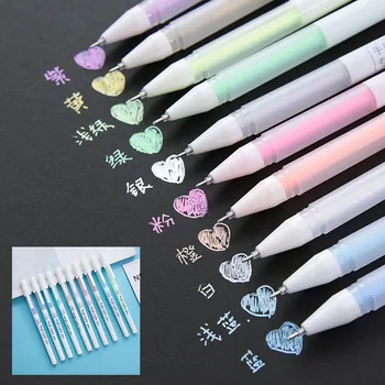 

kawaii glitter pen set for DIY kids school stationery highlight Art Marker