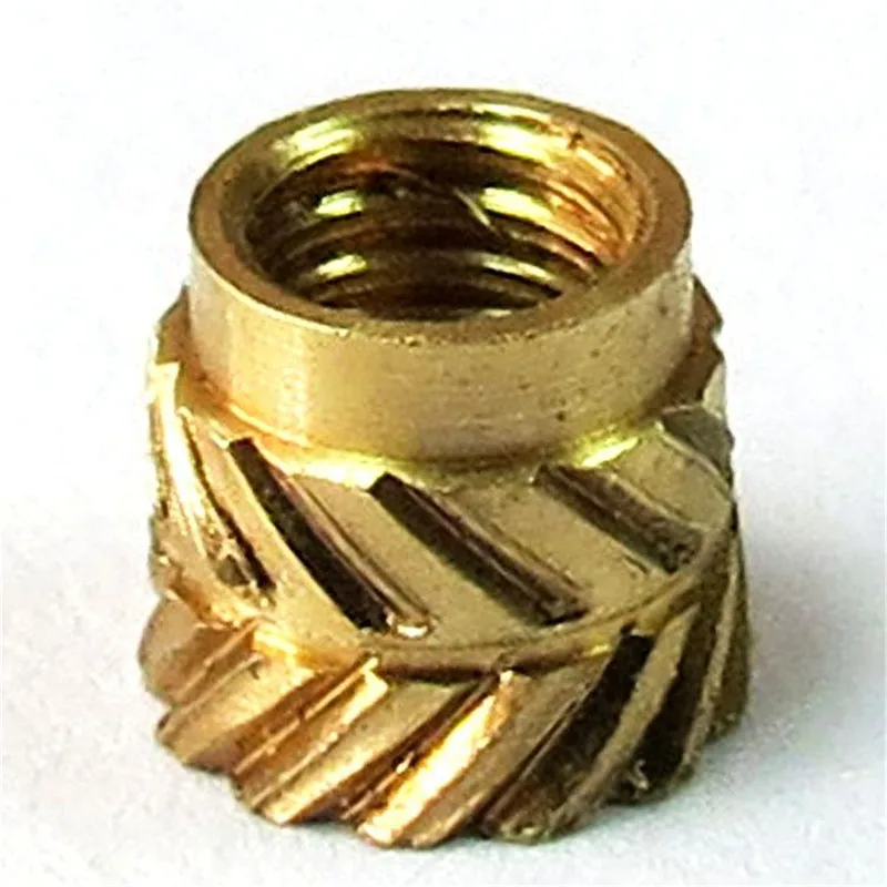 IUB-M8 Brass Insert Nut knukles Nuts Insertos Knurling Copper Rivnut Threaded Thru Inserts-Types Knurled Ecrou Inserti Tuerca PC