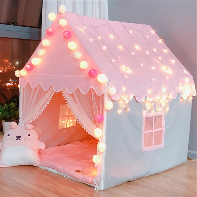 Three Colors Children's Games Tent Indoor Outdoor Play House Princess Tent Doll House Girls Boys Small Castle Toys