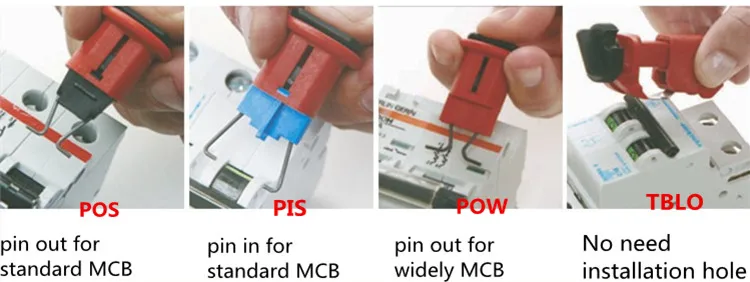 Автоматический выключатель замок Электрическая безопасность блокировка миниатюрный воздушный выключатель Блокировка для изоляции питания распиновка