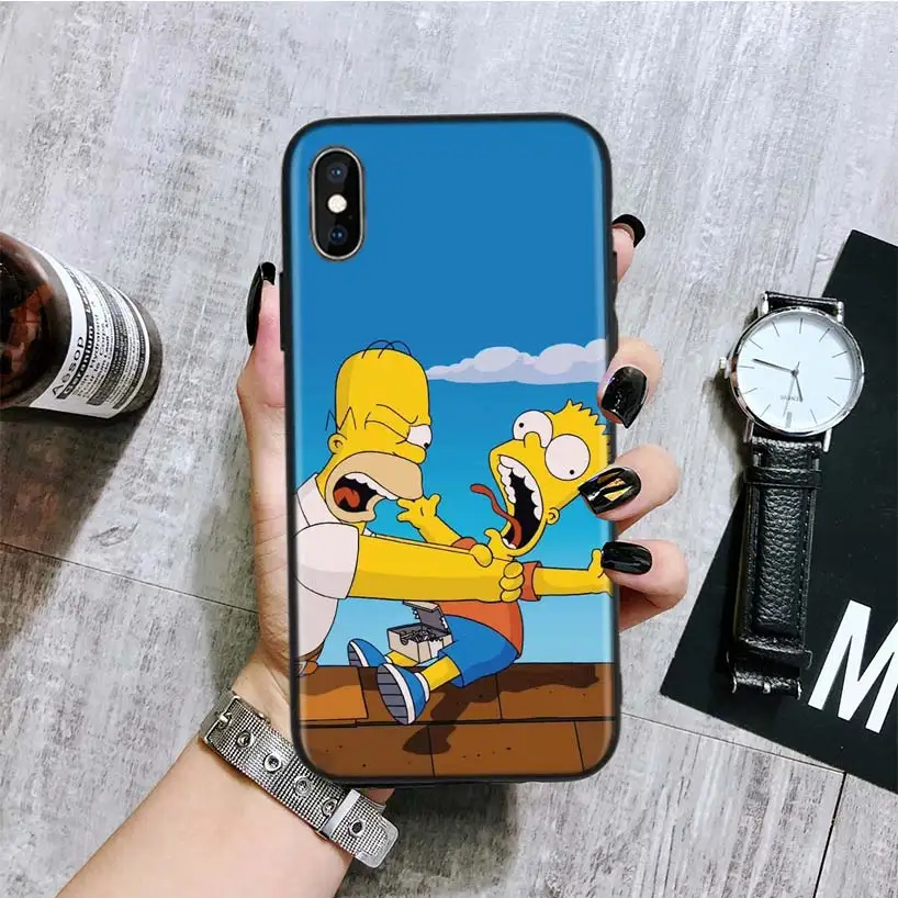 Черный чехол для телефона Simpsons для Apple IPhone 11 Pro XS MAX XR 7 8 6 6S Plus X 10 Ten 5 5S SE Coque Shell - Цвет: BA291-1