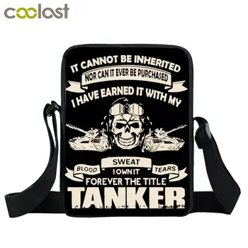 

Military Crossbody Bag for Men Women Handbags Army Tanker Guns Pattern Children School Bags Male Portable Small Boys Kids Bag