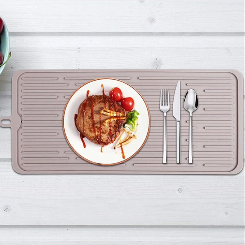 

Oneup Food Grade Foldable Silicone Dish Drying Mat Non-Slip Placemat Tableware Silicone Drain Pad Heat Resistant Mat Tableware