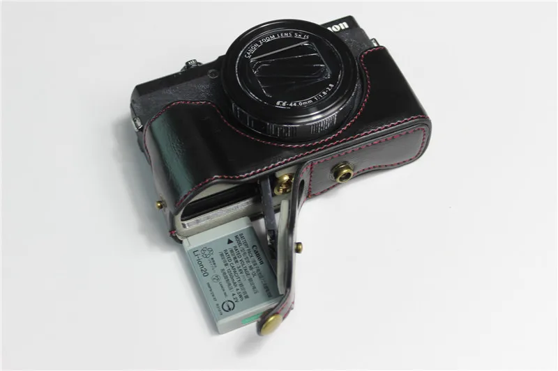 Роскошный чехол для камеры PU кожаный чехол для камеры Canon Powershot G5X II G5XII G5X Mark II камера с нижним отверстием батареи