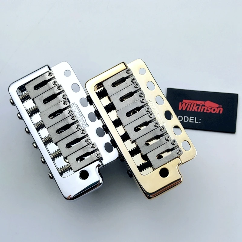 NEW Wilkinson WVP6 TREMOLO BRIDGE Stainless Steel Saddles+ Zinc Block Or Brass Chrome Golden From Korea | Спорт и развлечения