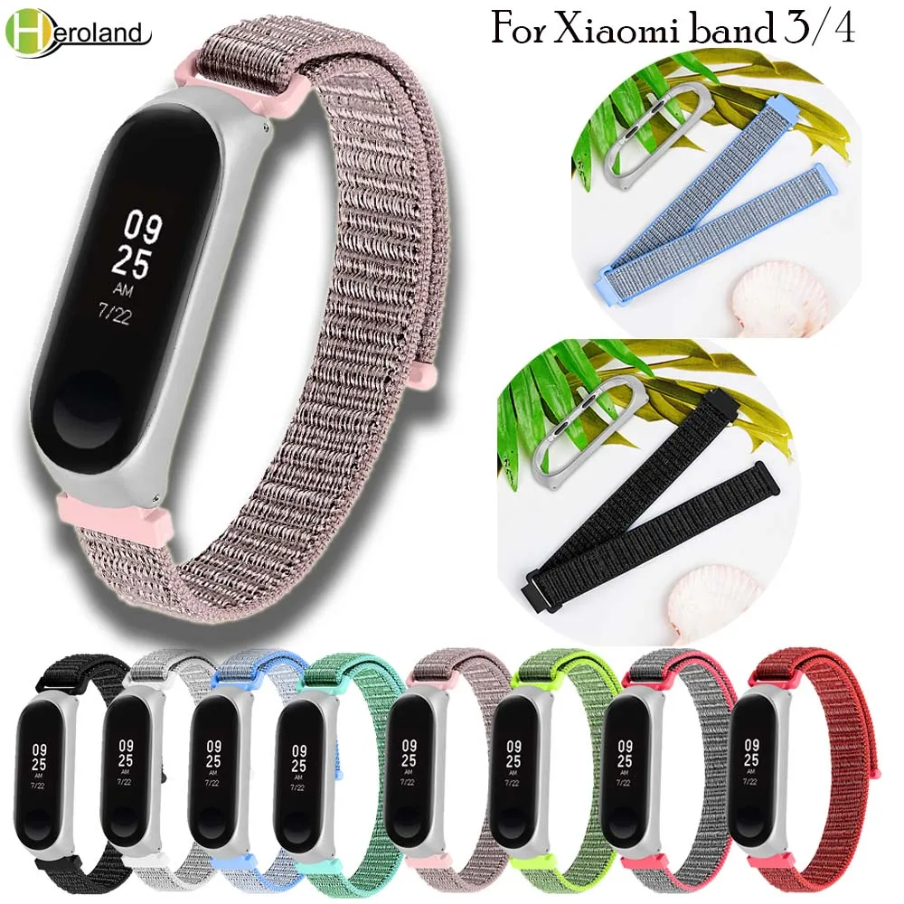 Нейлоновый ремешок HERO IAND для смарт часов Xiaomi Mi Band 3/4 аксессуары браслета 4