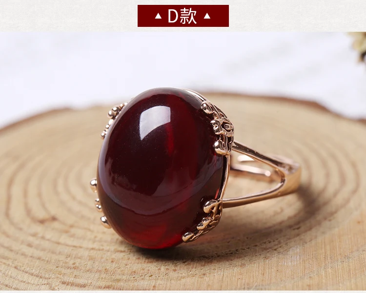 Пчелиный воск кольцо для мужчин и женщин-Янтарное кольцо куриное масло Янтарный воск регулируемое кольцо крови Янтарный Синий Янтарный этнический стиль подарок