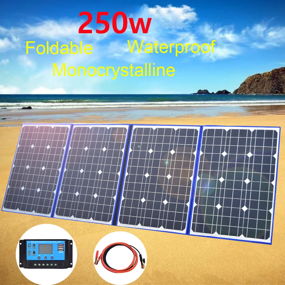 солнечная батарея панель 250w 18v 200w панели солнечных батарей зарядное устройство