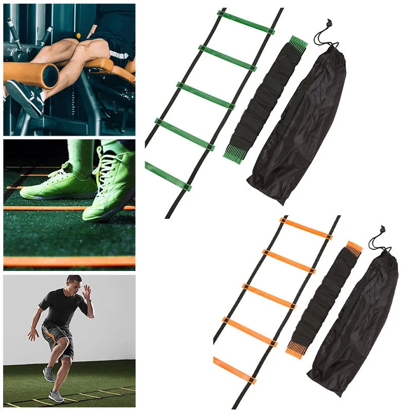 Trans-grade nylon tape training ladder agility stair orange green exercise fitness ladder agility step training equipment