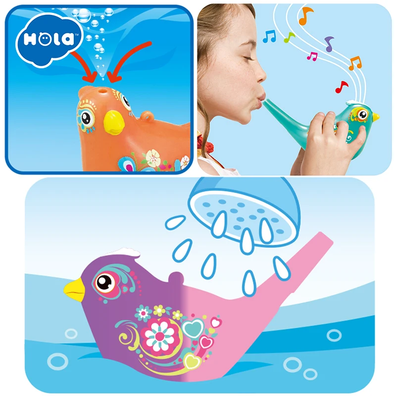 

HOLA 3139 Coloured Drawing Water Bird Whistle Musical Toy for Kid Early Learning Educational Toy Musical Instrument Xmas Gift