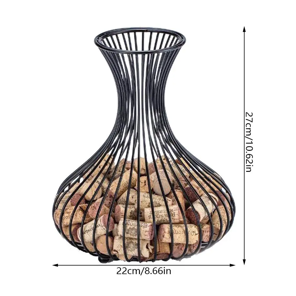 Wine Rack Cork Container Bottle Wine Holder Metal Mesh Kitchen Bar Metal Wine Craft Christmas Gift Handcraft Animal Wine Stand