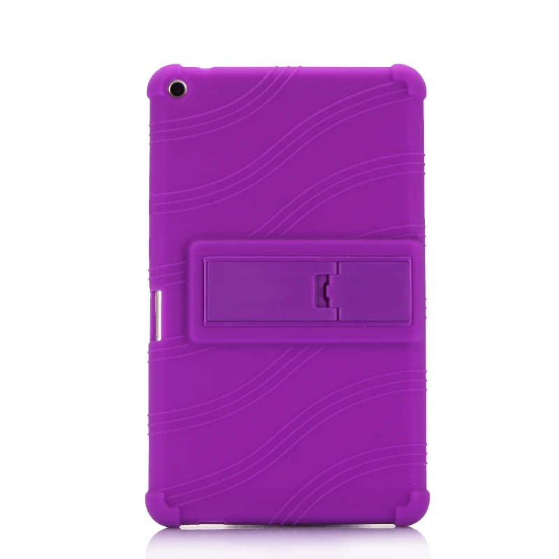 Детский силиконовый чехол для huawei MediaPad T3 8,0 Honor игровой коврик 2 KOB-L09 KOB-W09 планшет чехол для huawei T3 8,0 стекло - Цвет: Фиолетовый