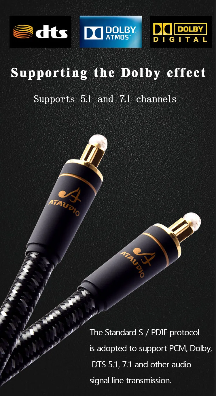 Hi Fi оптический волоконный кабель цифровые аудио и видеокабели DTS Dolby 5 1 7 1|Кабели