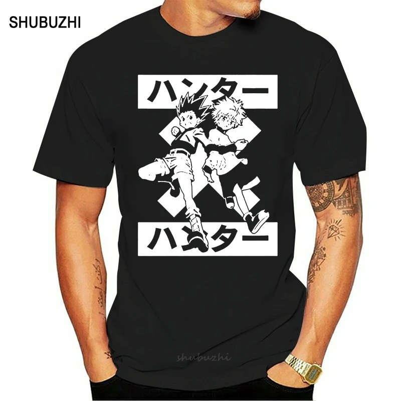 Killua Zoldyck Gon Freecss Hunter X футболка взрослые Размеры Аниме Манга о-образный вырез