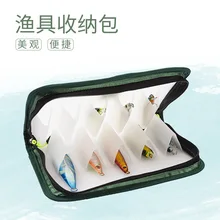 Рыболовная приманка сумка с железной пластиной сумка для рыбалки приманки 10 больших размеров коробка зеленый край PE белая Рыболовная Приманка Сумка На Молнии Рыболовная Сумка