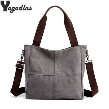 

2020 Canvas Totes Bags Women High Quality Crossbody Bag Large Shoulder Handbags Ladies Casual Multi-pocket Travel Shopping Bags