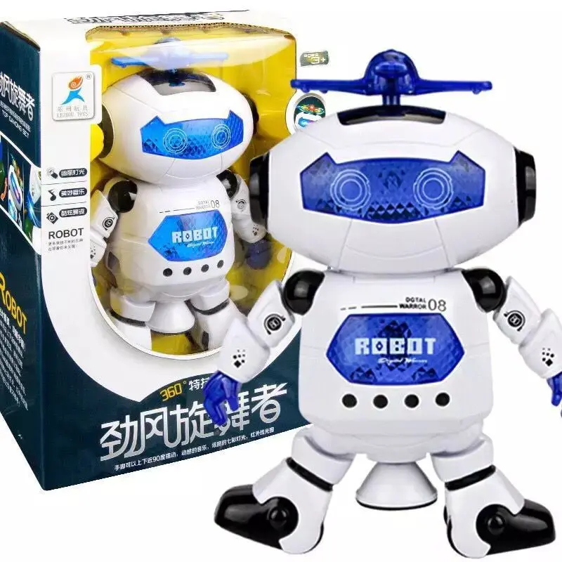Космический танцующий игрушечный Электрический робот 360 градусов вращающийся светильник и звук Инфракрасный горячая Распродажа игрушек