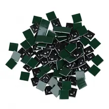 Top-13mm x 13 мм Пластиковый кабель провода галстук самоклеющиеся база черный 100 штук