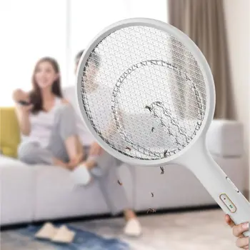 

Electric Mosquito USB Rechargeable Racket Anti Insect Fly Bug Zapper Killer Portable Handheld