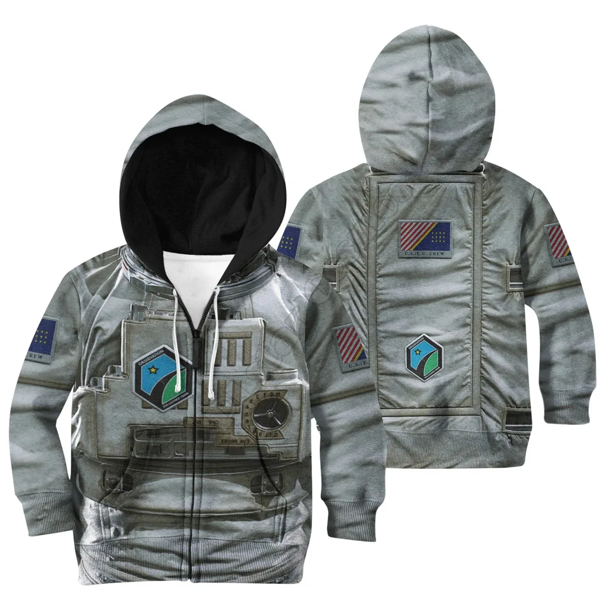 

Space Suit 3d printed Hoodies kids Pullover Sweatshirt Tracksuit jacket t shirts Halloween Cosplay Boy GIRL 02