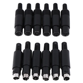 

1PC Mini DIN Plug Socket Connector 3/4/5/6/7/8 PIN Chassis Cable Mount Male Female 3-8Pin