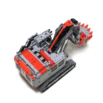 

Hot 4370Pcs MOC Mine Excavator Vehicle Model High Level Assembly Small Particle Building Block Set With Motor And Remote Control
